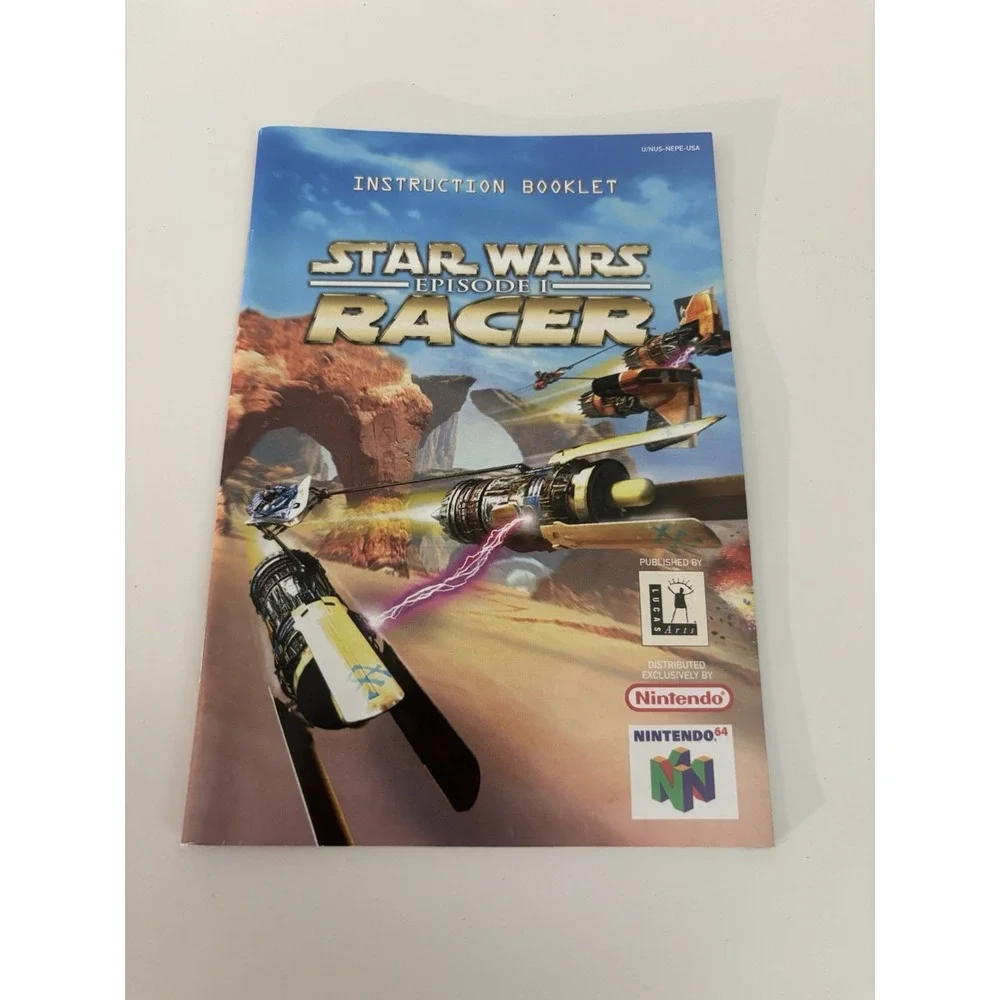 MANUAL ONLY Star Wars Racer Episode 1 Nintendo 64, N64 Instruction Booklet EUC